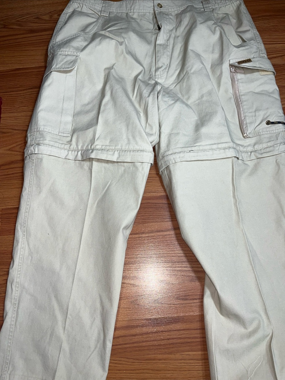 RedHead Men's Convertible Cargo Pants in Off-White